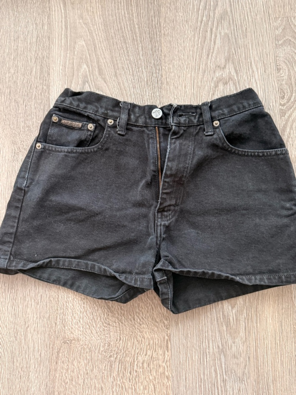 VINTAGE CK JEANS Black High-Rise Denim Shorts
